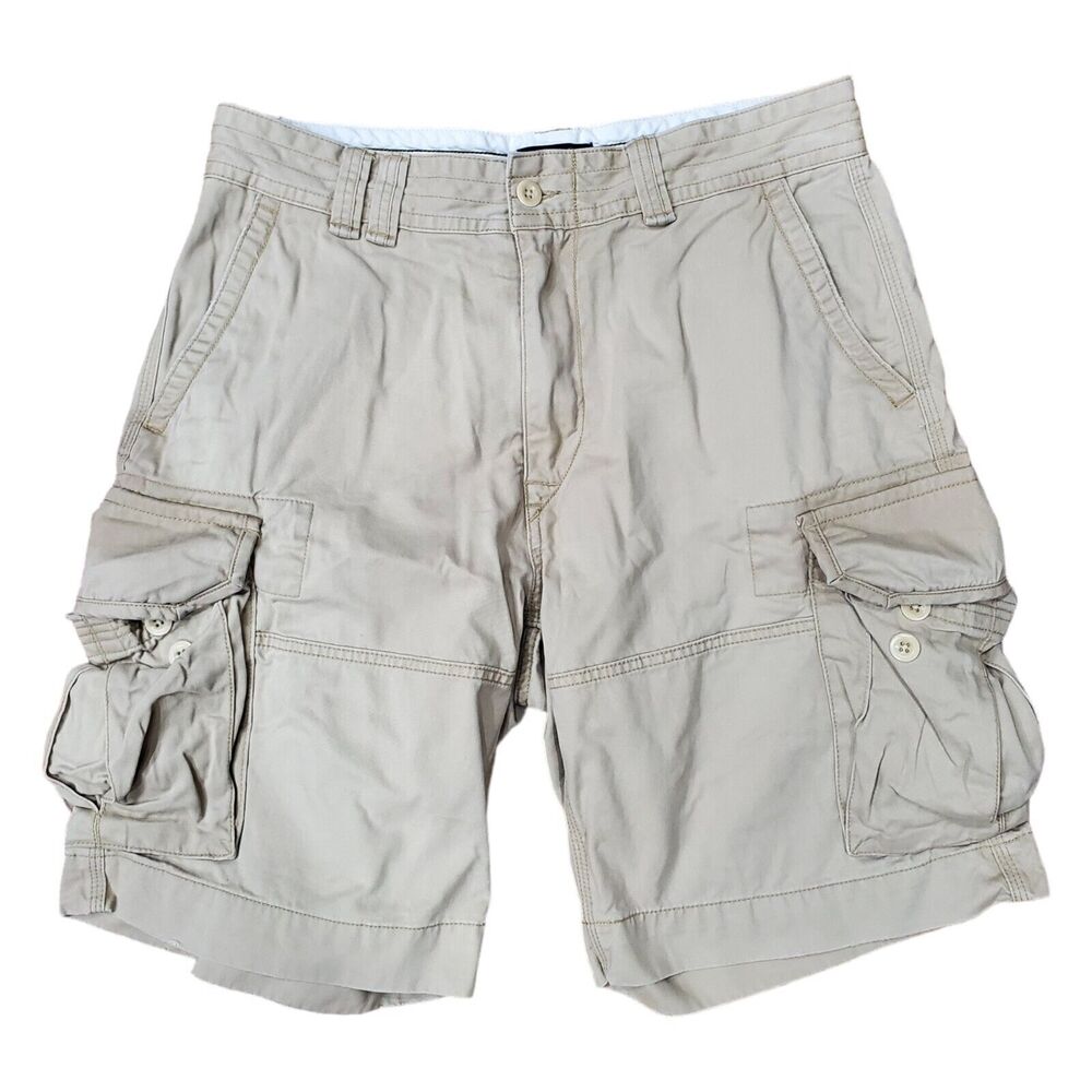 POLO Ralph Lauren Shorts Mens 32 Beige Cargo Tall Flat Front Casual Outdoor